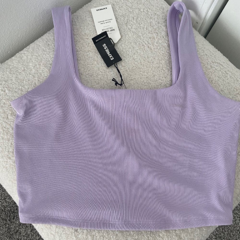Womens Express Cropped Squareneck Tank